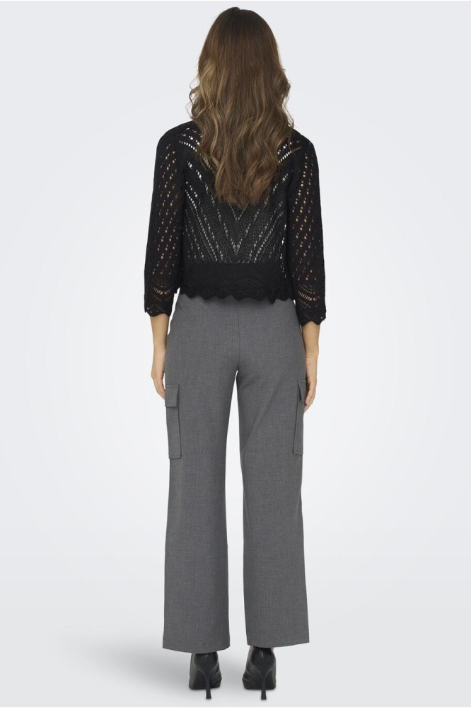 JDYSUN 3/4 CROPPED CARDIGAN KNT NOO 15184486 BLACK